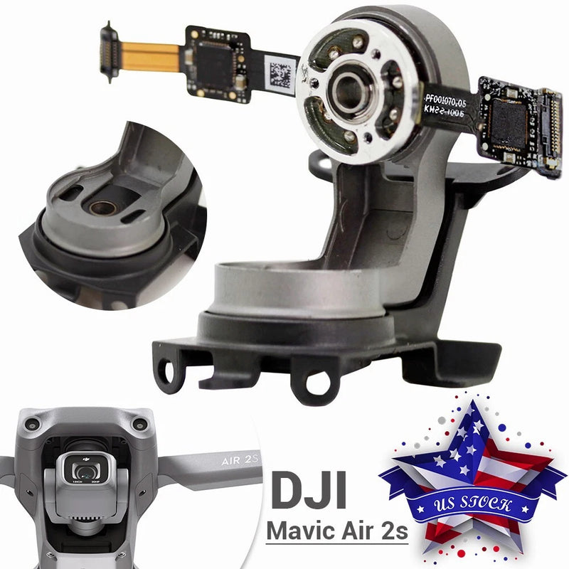 DJI Mavic Air 2S gimbal yaw motor with arm bracket and flex circuit board