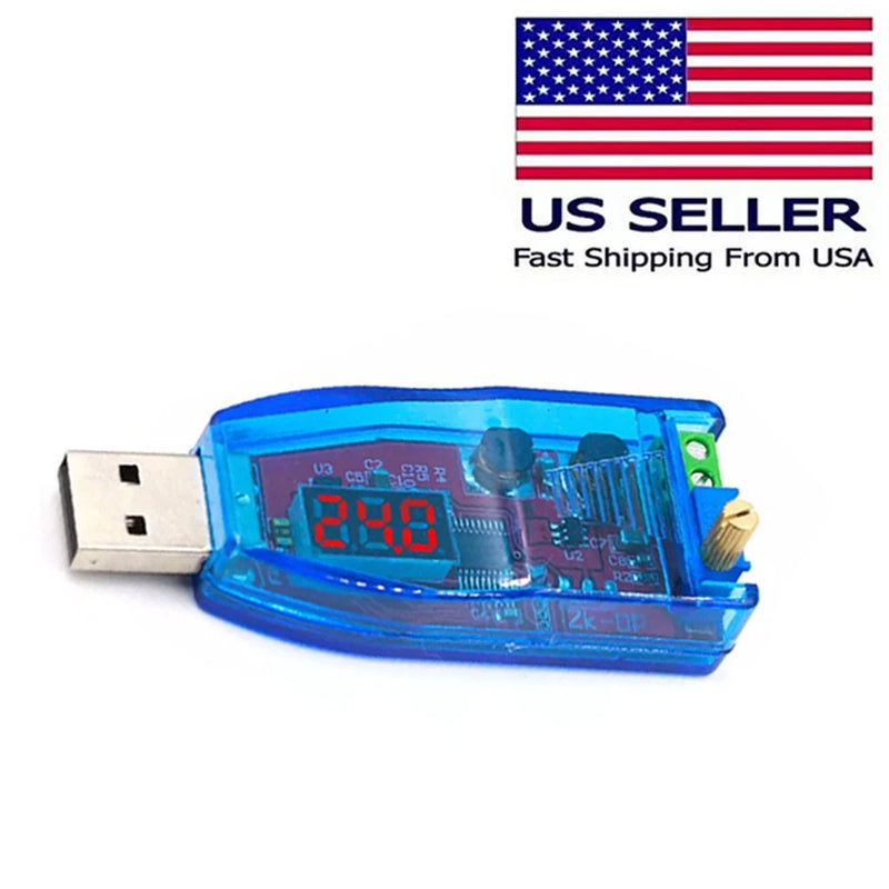 1X Red DC 5V to 1-24V USB Step Up Down Power Supply Module Buck Boost Converter