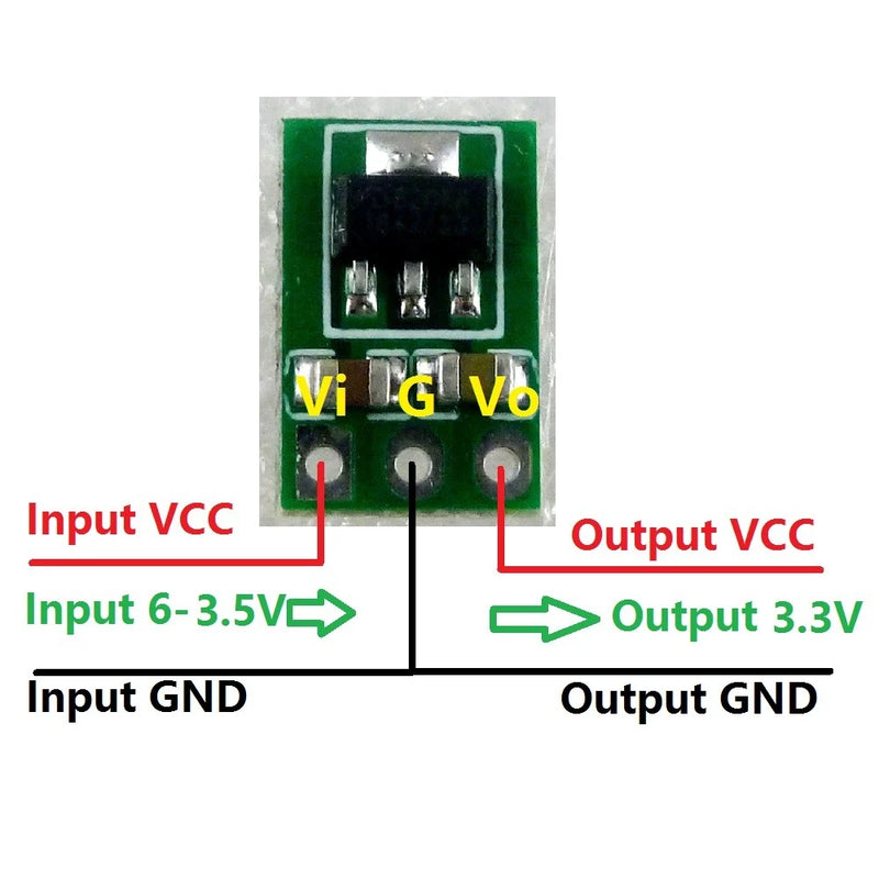 Ultra-light Ultra-thin DC 3.7V 4.2V 4.5V 5V to 3.3V Step Down Buck Regulator