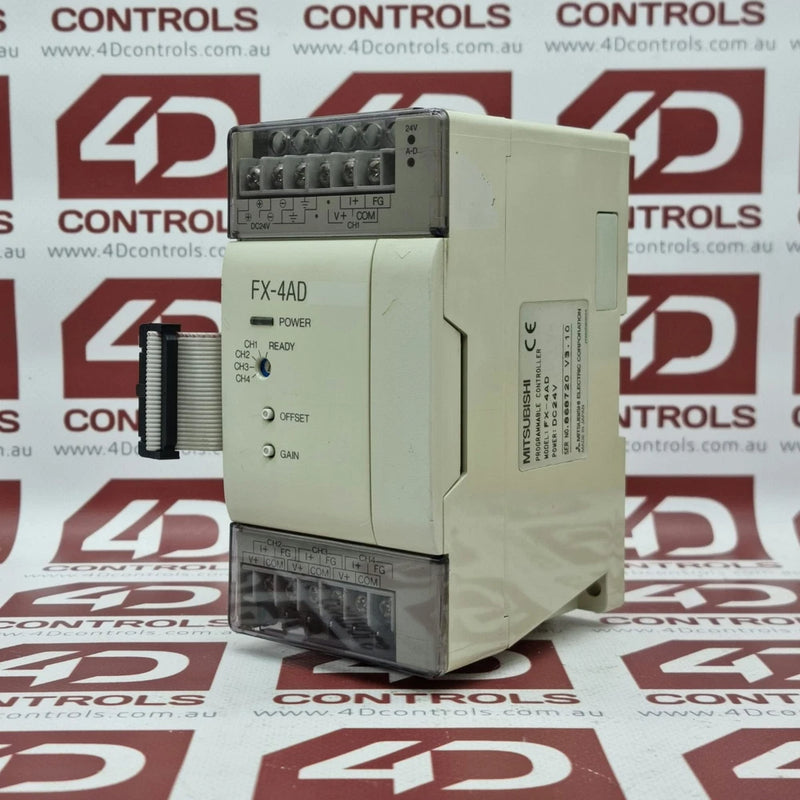 FX-4AD | Mitsubishi | Analog to Digital Converter Module 4 Point, Used