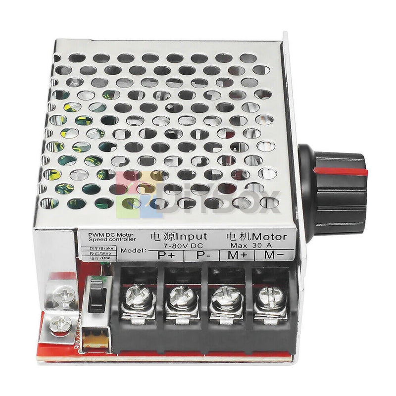 DC 7-70V 30A PWM HHO RC Brush Motor Speed Controller Governor Dimmer 12V 24V Converter