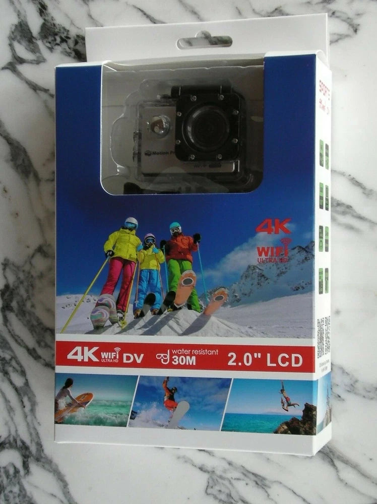 Motion Pro Vision SILVER 120? 4k Sports Action Camera 8MP Native WiFi go helmet