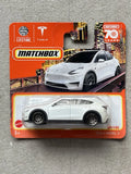* Matchbox Tesla Model Y White 70 Years Short Card Diecast Model Car I
