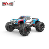 MJXRC 1:16 4x4 off-road RC truck with red, blue, white body and big black tires