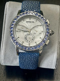Invicta Angel Lady Model 19353 Watch Blue Stingray Band New Battery Battery