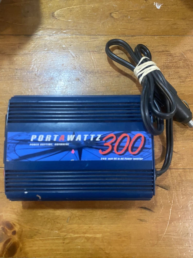PortaWattz 300 Watt DC/AC Power Inverter Twist wire Connect to 12VDC CIG ADAPTER