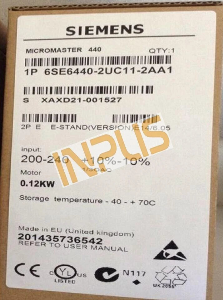 6SE6440-2UC11-2AA1 NEW SIEMENS 6SE6 440-2UC11-2AA1 MICROMASTER 440 Inverter
