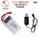 3.7V 300mAh Li-po Battery for Syma X11 E55 Fq777 Fq17w F180 U816a U830 H107 RC