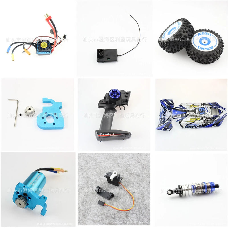 KingVal Servo/Shock Absorber/Tyre Wheel/Brushless ESC For WLtoys 124017 RC Car