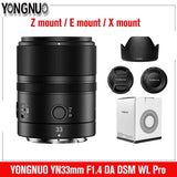 YONGNUO YN33mm F1.4 DA DSM WL Pro APS-C Auto Focus Lens for Sony Nikon Fujifilm