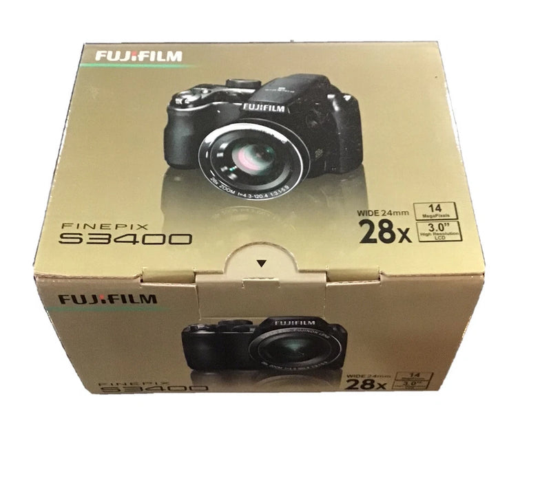 NEW Fujifilm FinePix S3400 14 MP  3.0¡±LCD 28X Optical zoom 24mm Camera- Black