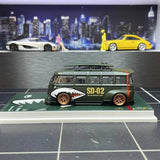 1:64 Flame Green For  T1 Van Camper Bus Kombi Sports Diecast Metal Car