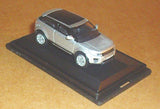 OXFORD DIECAST RANGE ROVER EVOQUE INDUE SILVER TWO DOOR MODEL CAR 1:76 SCALE