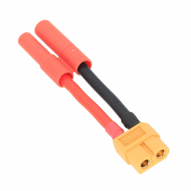 HXT 4mm Male+/Female- to XT60 Female cable 12AWG 5CM wire For RC Battery Toy FPV