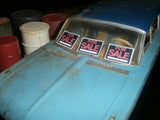 3 small PRE-CUT  FOR SALE GARAGE DIORAMA SIGNS FOR 1:24 1:25 SCALE MODEL CAR