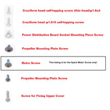 Motor screw with crosshead drive, self-tapping metal screw