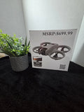 Camera drone sealed retail box with drone and remote control graphics