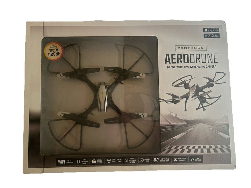 Protocol Aero drone in retail box, four-blade quadcopter with camera