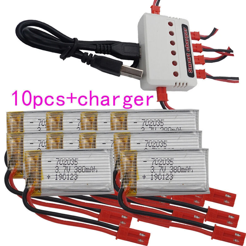 3.7V 380mAh 25C Lipo Battery JST plug For DFD F182 F183 H8C RC Drone Mini Quad
