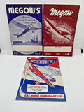 Lot of 3 Vintage 1940's Hobby Catalogs Megow & Scientific Model  Airplane Ships