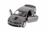 2014 Chevrolet Camaro, Silver Kinsmart 5383D 1/38 Scale Diecast Model Toy Car