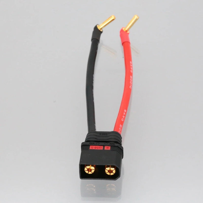 QS8 Male to Heavy Duty 5mm Bullet Elbow Plug 8AWG 15cm charging RC Lipo Battery