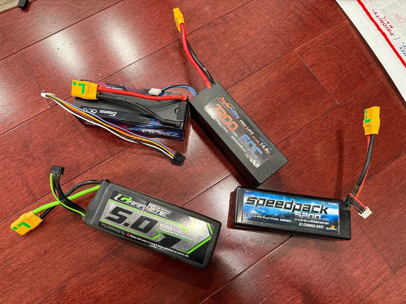 4 pack -Speedpack Gens Ace Turnigy Powerhobby Lipo Battery 4s & 3s Lipo XT90 Battery