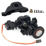 Transmission Gearbox with Internal Gears and Servo for 1/10 RC Crawler Car TRX4