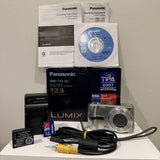 Lumix DMC-TZ3 Silver Digital Camera 7.2MP Bundle Charger Battery SD Card + More