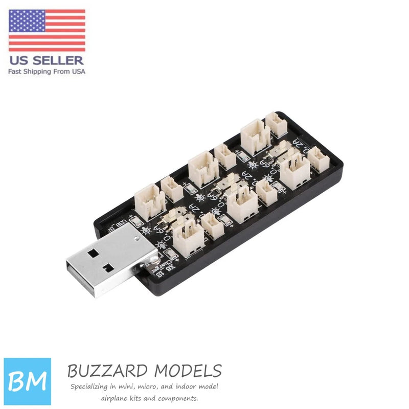 1S 3.7v 6 Channel USB Lipo Charger Battery