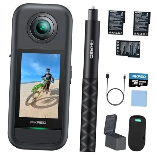 360 Action Camera Creator Combo- 5.7K Gray Creator Combo+256GB MicroSD Card