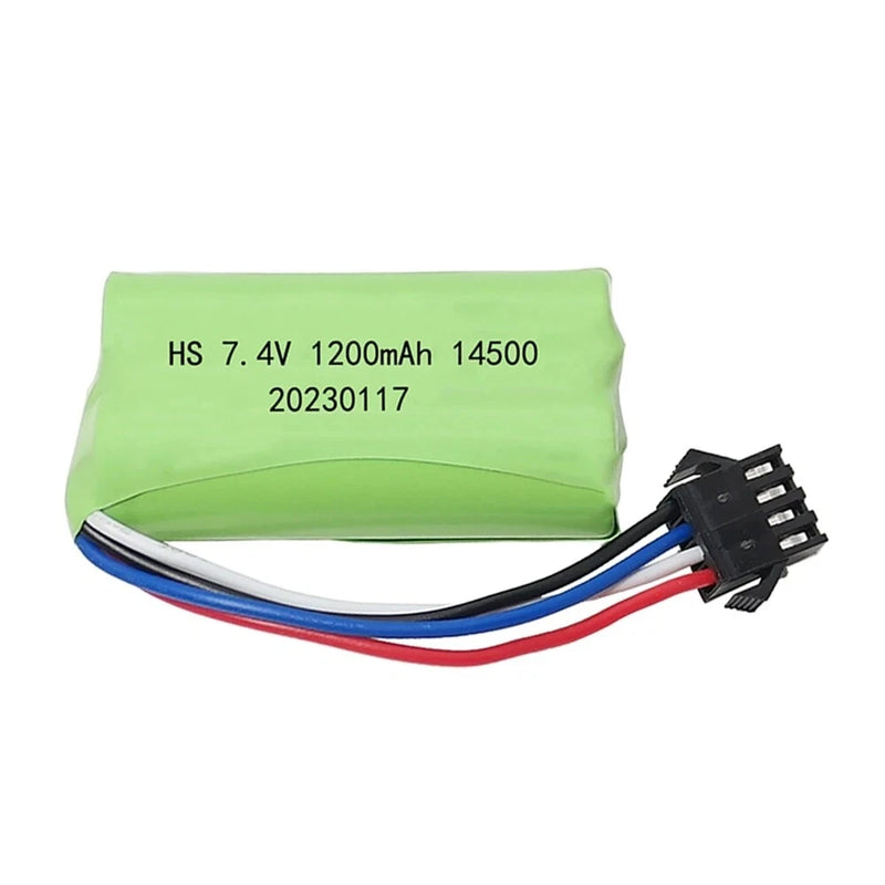 14500 lipo Battery 7.4V 1200mAh SM-4P For Electric Toys Water Bullet Gun Spare Battery