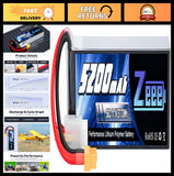 High-Capacity 3S Lipo Battery 5200mAh 50C 11.1V XT60 Connector for RC Vehicles Battery