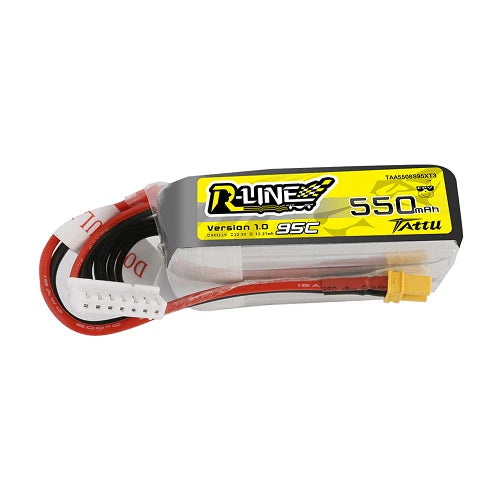 550mAh 6S 95C 22.2V Tattu R-Line Lipo Battery Pack with XT30 Plug Battery