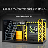 1:24 Diorama Model Car Garage Model Car Workshop Backdrop Display Scene Model