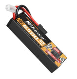 RC LiPo battery pack with hard case, 7.4V 6500mAh, black.
