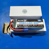 New HRB 2pcs 6S 3300mAh Lipo Battery EC5 60C Soft Case 22.2V RC Lipo Batteries