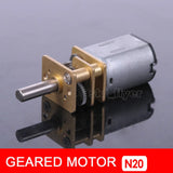 DC 6V N20 mini metal geared motor with gold gearbox and output shafts