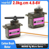 MG90D 9g Micro Servo 2.0kg Small Servo for RC Helicopter Airplane 450 Drone Toy