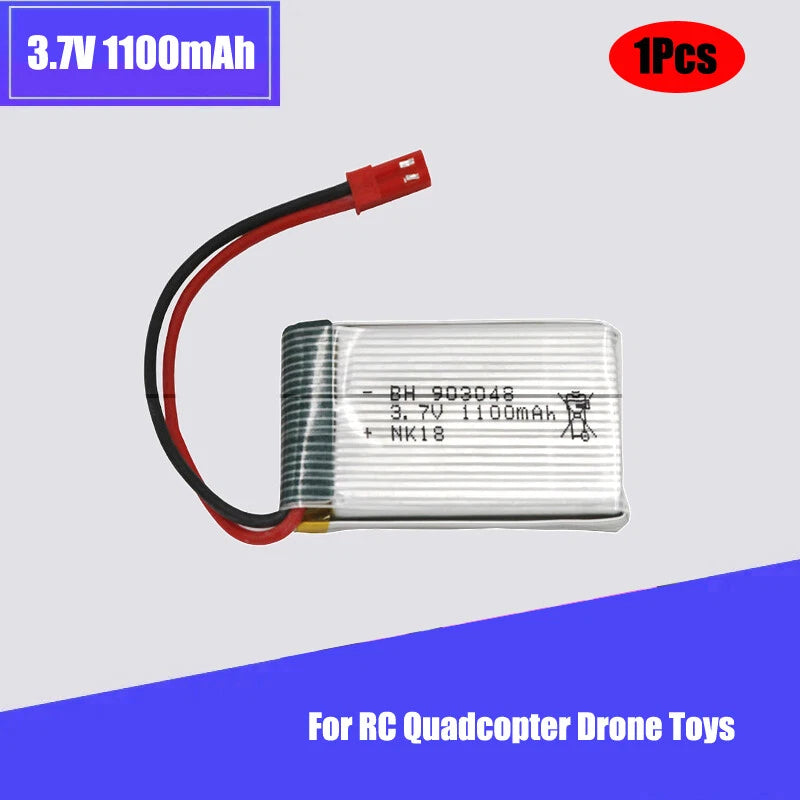 1100mAh 3.7V 25C with JST Plug 903048 LiPo Battery For RC Quadcopter Drone Toys