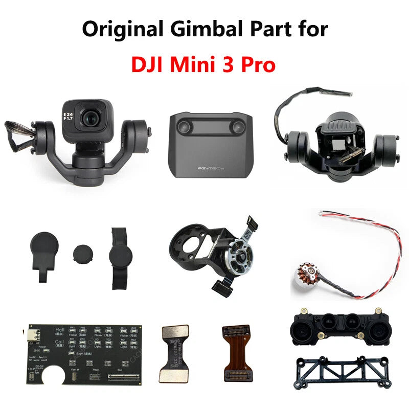 DJI Mini 3 Pro gimbal housing shell with camera lens and ribbon cable