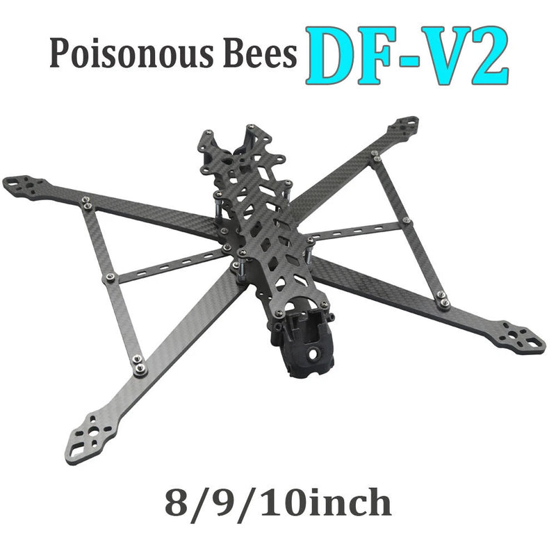 Poisonous Bees DF-V2 FPV Drone Frame KIT 8/9/10inch Carbon Fiber For RC FPV