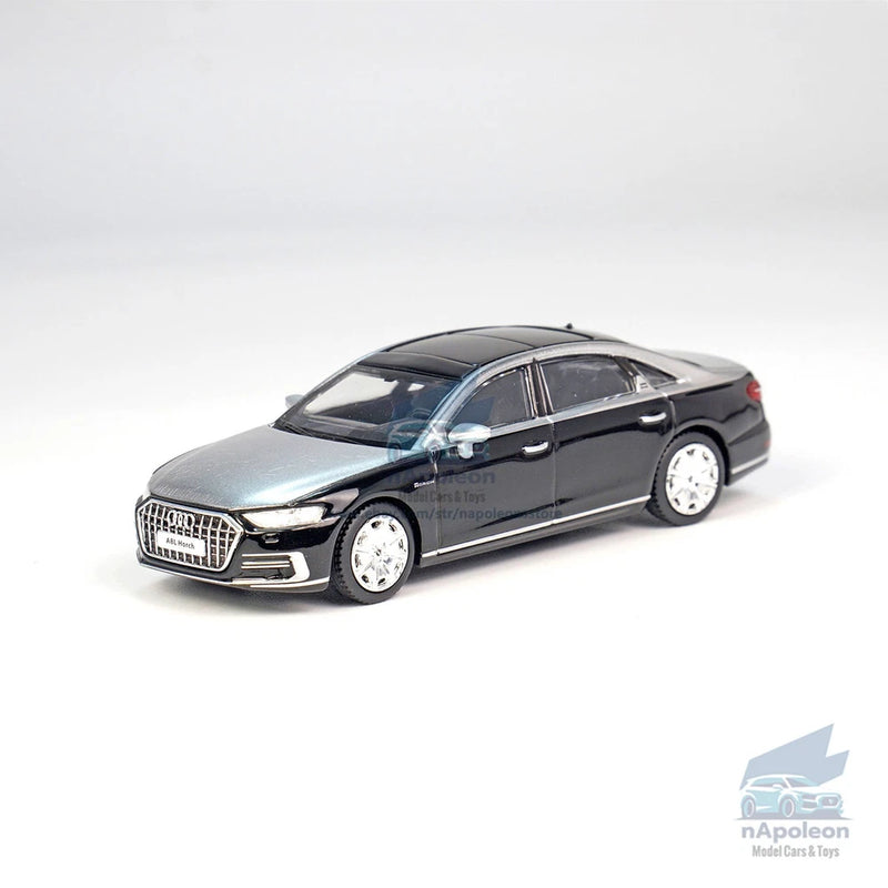 1:64 Audi A8L Horch 2021 Model Car Diecast Vehicle Collection Kids Gift Two-Tone