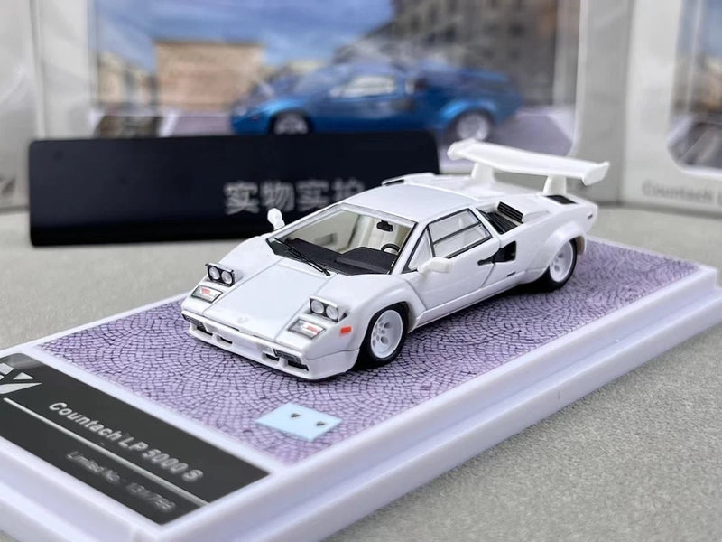 GB FY 1:64 White Countach LP5000 S Racing Sports Model Diecast Collect Car