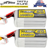 2X Tattu R-Line Version 5.0 1480mAh 150C 22.2V 6S Lipo Battery XT60 Plug For FPV Battery
