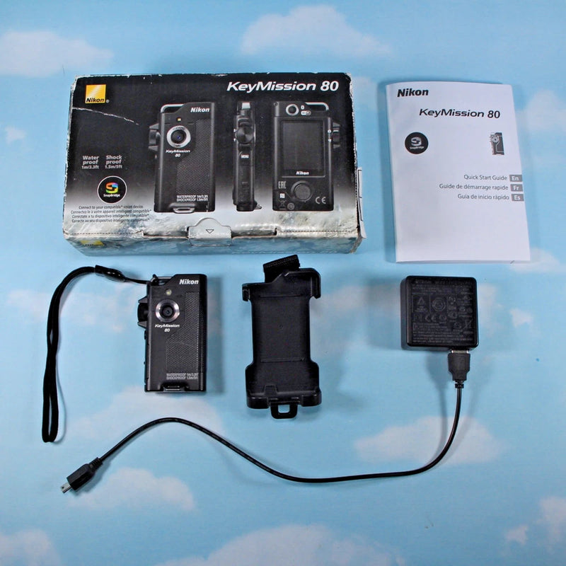 Nikon Keymission 80 Waterproof 12.4MP Action Camera - Tested & Working!