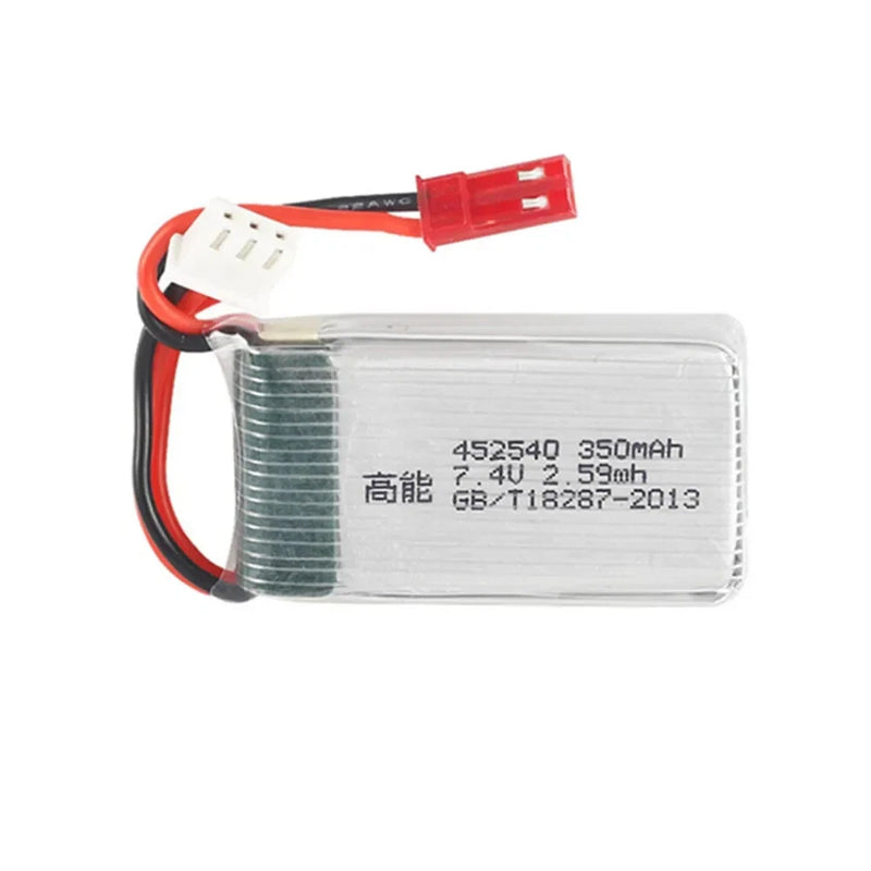 7.4v 350mAh Li-po Battery JST Plug for KINGKONG 90GT X401H MJX X402 RC Mini FPV
