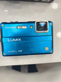 Panasonic Lumix DMC TS25 blue Waterproof 16.1 MP Digital Camera 64GB READ BELOW