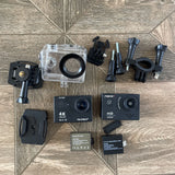 Lot Of 2 Action Cameras and Accessories Incomplete - SOLD AS IS  READ DETAILS??9