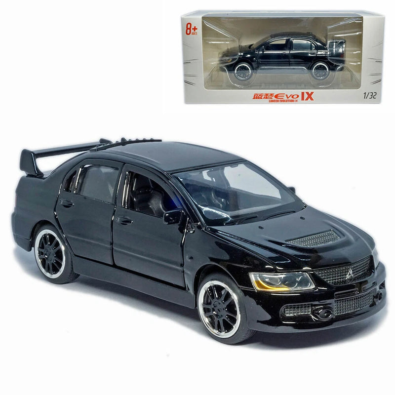 1:32 Mitsubishi Evo IX Model Car Alloy Diecast Toy Vehicle Collection Gift Black